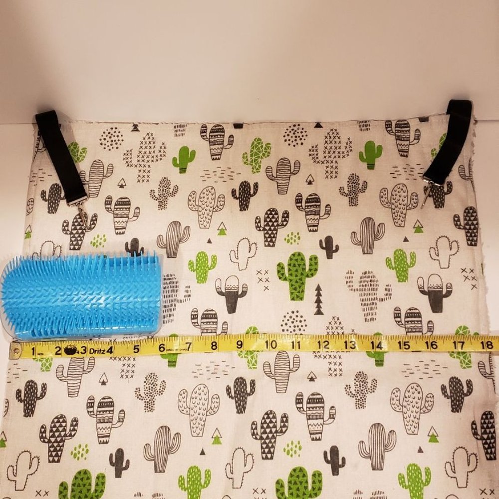 Cat Wall Brush and Hammock, Corner Self Grooming Brush Tall Longer Style Cat